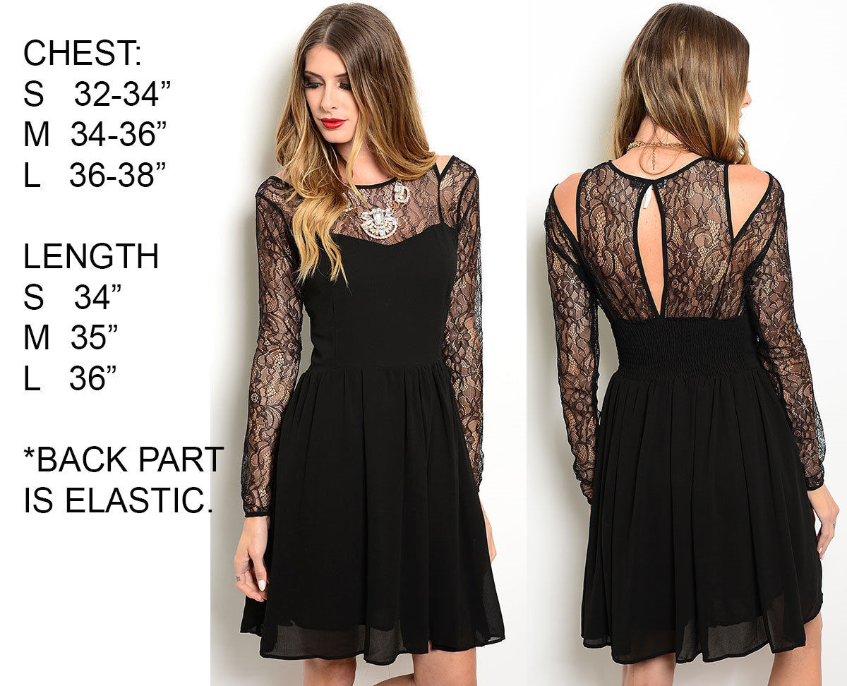 Casual Black Lace Dress